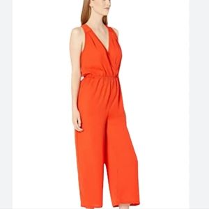 BCBG MAXAZRIA Red Clay Woven Jumpsuits Party Cocktail Size M NWT